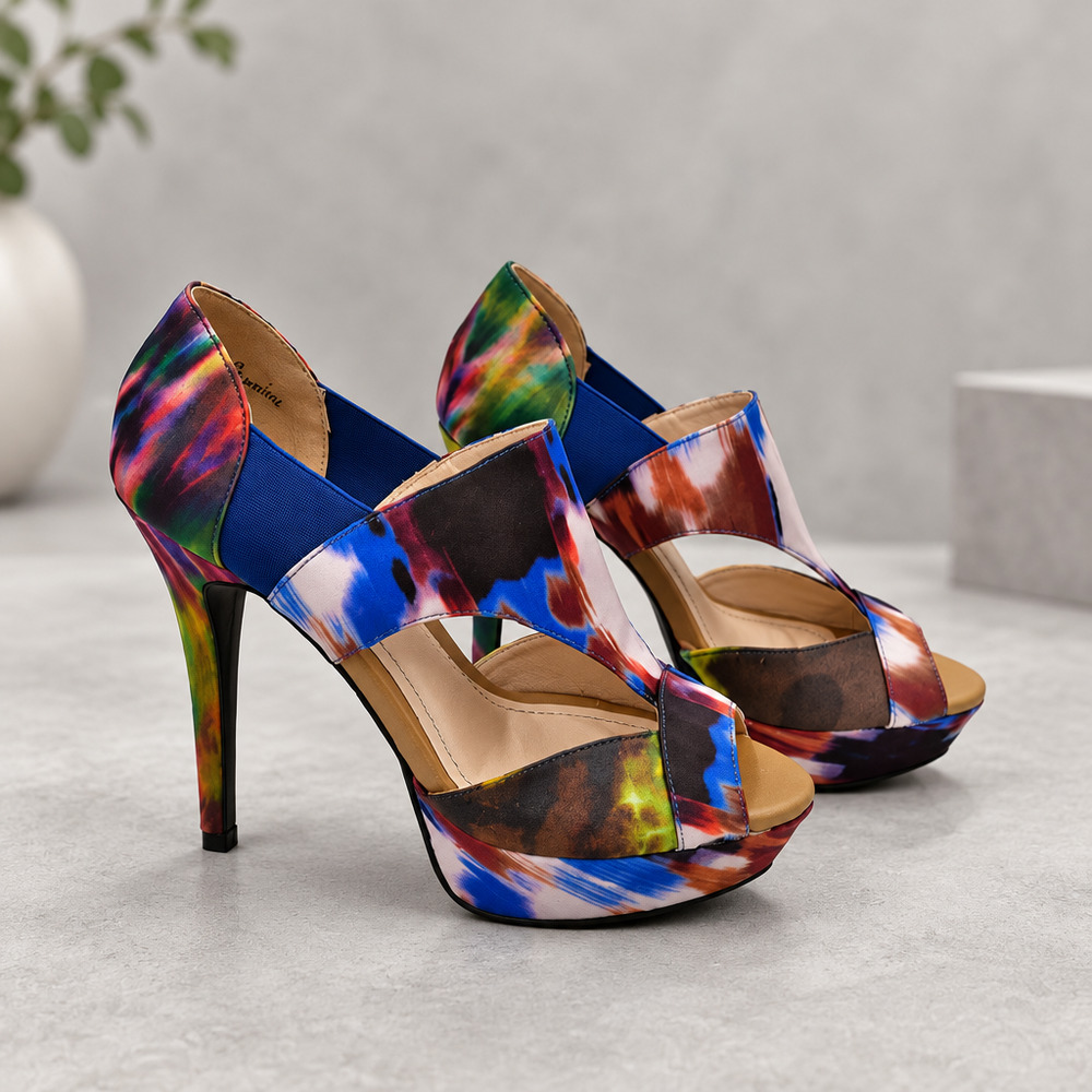 NWOB ASSASIN-75 by Anne Michelle, Open toe 5" heel platform pump size 5.5